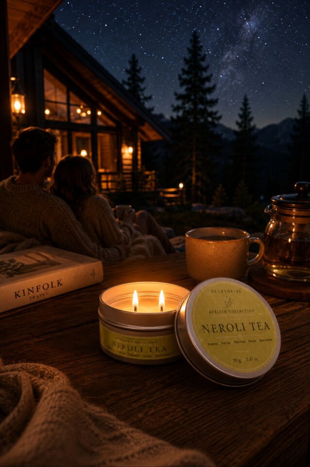 Decevorine Neroli Tea Premium Mum – Yasemin ve Beyaz Zambak Notaları