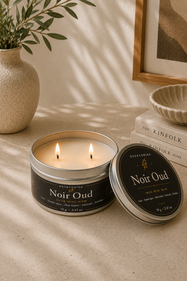 Decevorine Noir Oud Premium Mum – Gizemli & Yoğun Seri
