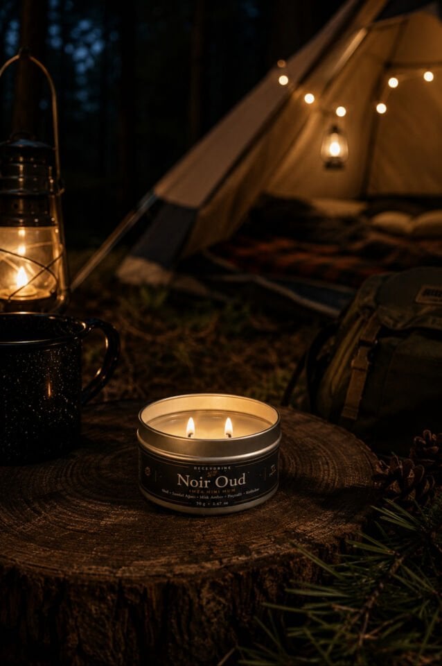 Decevorine Noir Oud Premium Mum – Değerli Oud Sandal Ağacı ve Kehribar