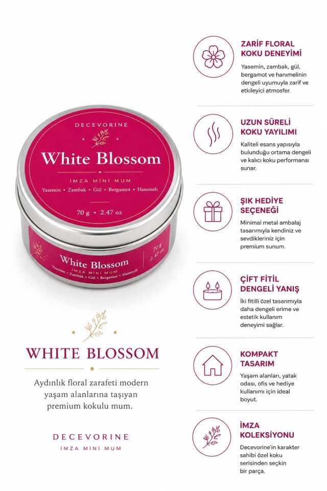 Decevorine White Blossom Premium Mum – Ferah & Zarif Seri