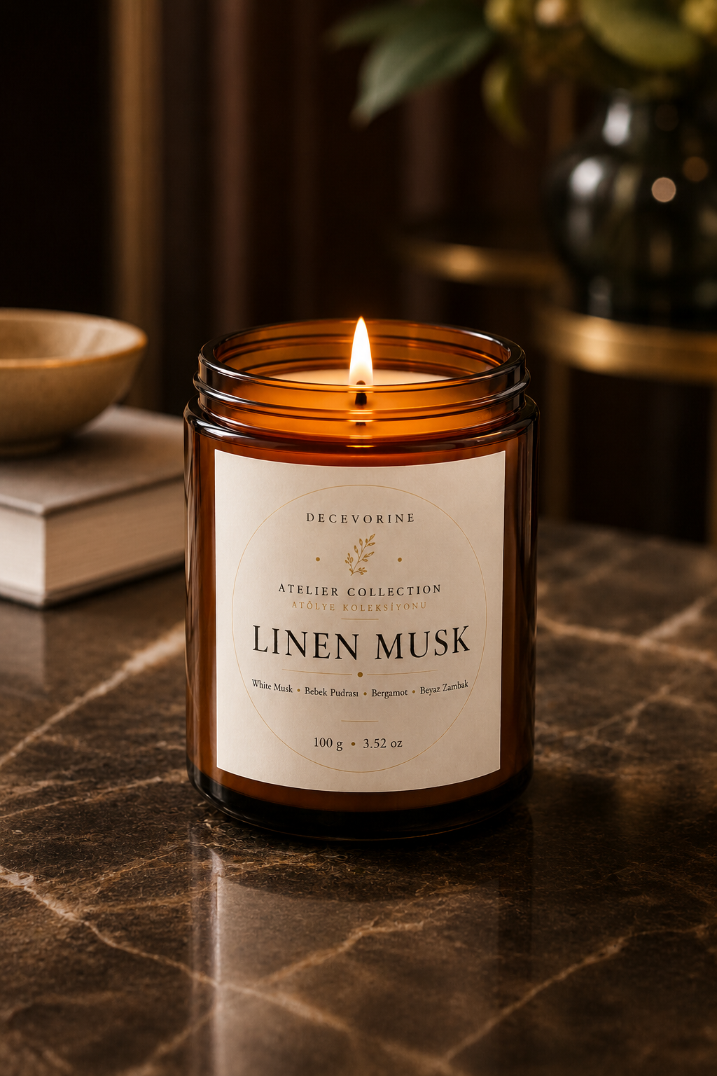 Decevorine Linen Musk Premium Mum – Temiz & Zarif Seri