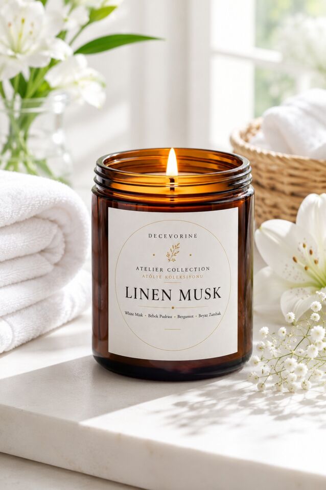 Decevorine Linen Musk Premium Mum – Temiz & Zarif Seri