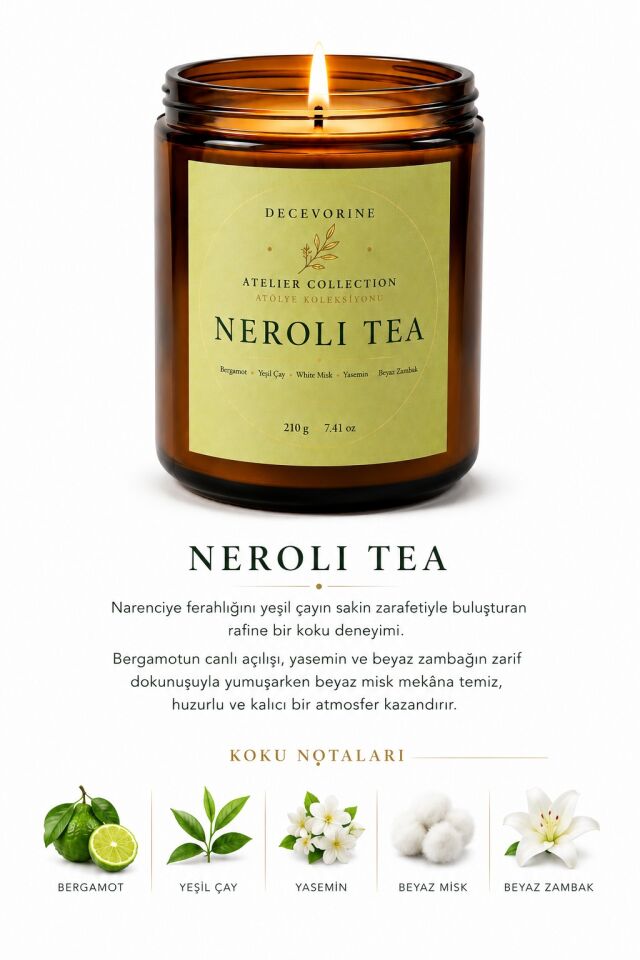 Decevorine Neroli Tea Premium Mum – Aydınlık & Rafine Seri