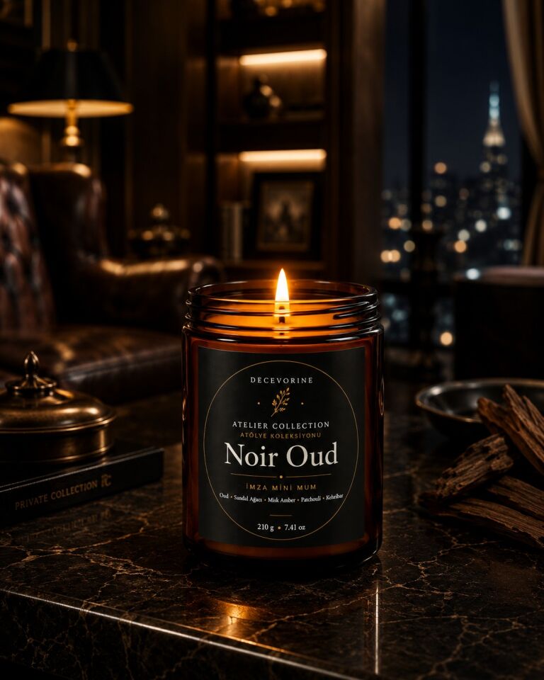 Decevorine Noir Oud Premium Mum – Gizemli & Yoğun Seri