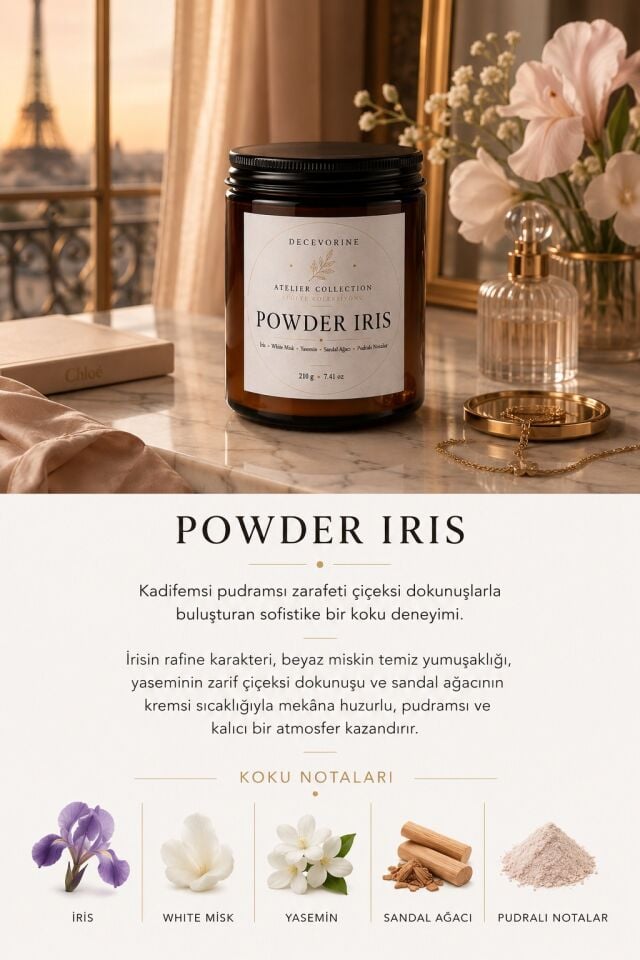 Decevorine Powder Iris Premium Mum – Yumuşak & Zarif Seri