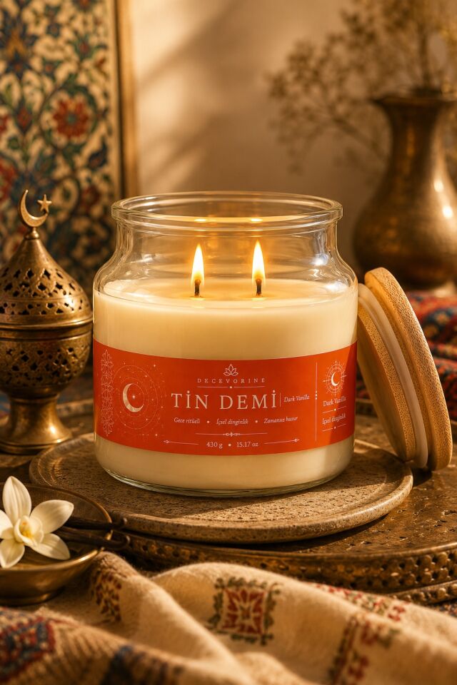TİN DEMİ Dark Vanilla Premium Mum