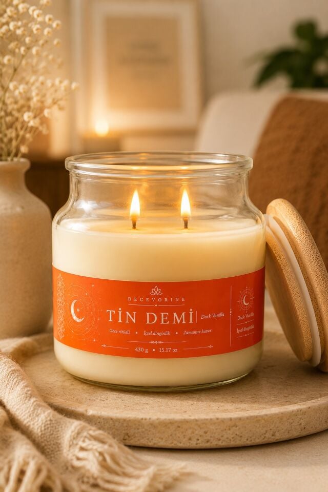 TİN DEMİ Dark Vanilla Premium Mum