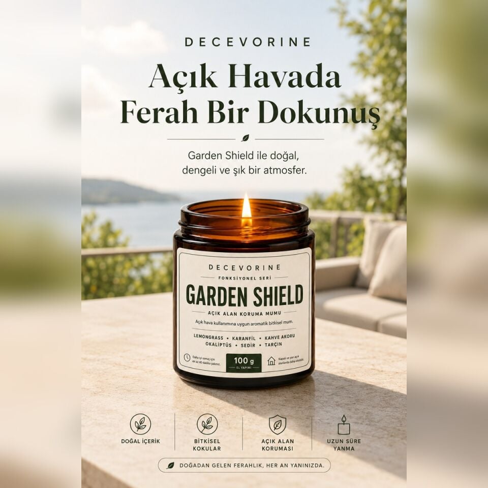 Garden Shield ; Arıların sevmediği kokulardan  Açık Alan Koruma Mumu 100 Gr