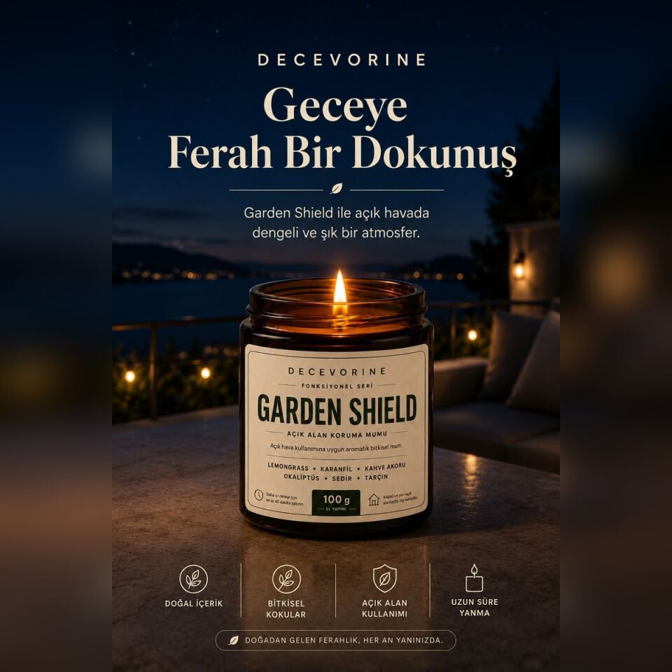 Garden Shield ; Arıların sevmediği kokulardan  Açık Alan Koruma Mumu 100 Gr