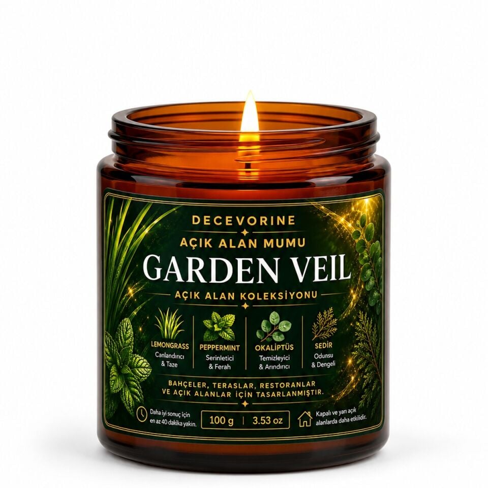 Garden Veil Açık Alan Mumu Sinek ve Böceklerin Sevmediği Kokular 100 Gr