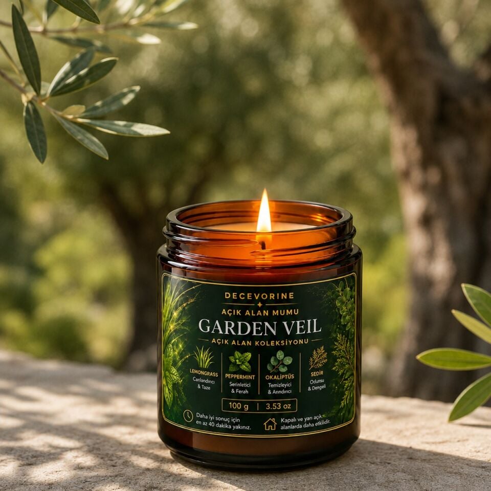 Garden Veil Açık Alan Mumu Sinek ve Böceklerin Sevmediği Kokular 100 Gr