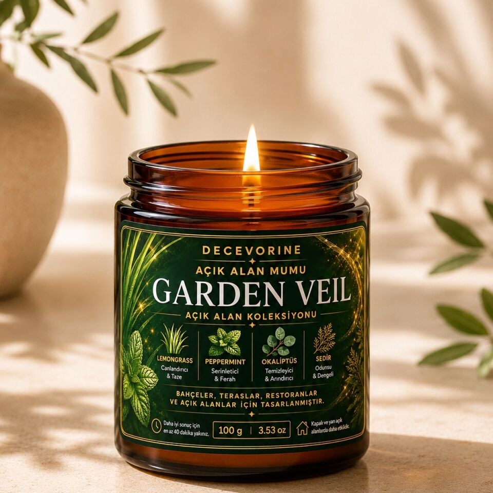 Garden Veil Açık Alan Mumu Sinek ve Böceklerin Sevmediği Kokular 100 Gr