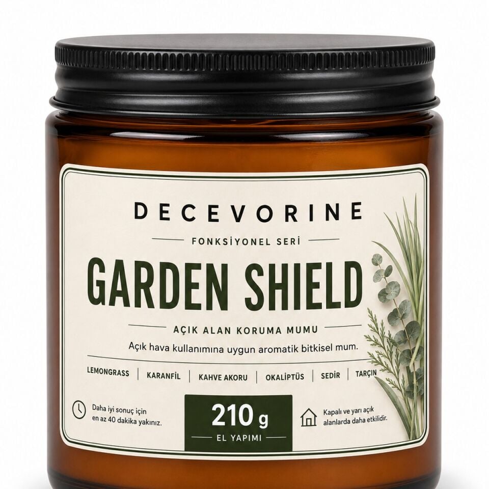 Garden Shield ; Arıların sevmediği kokulardan  Açık Alan Koruma Mumu 210 Gr