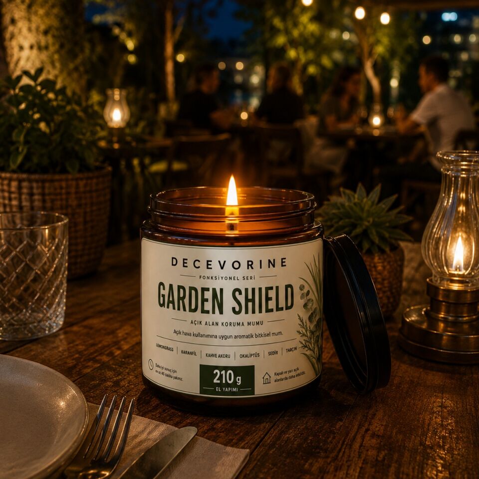 Garden Shield ; Arıların sevmediği kokulardan  Açık Alan Koruma Mumu 210 Gr