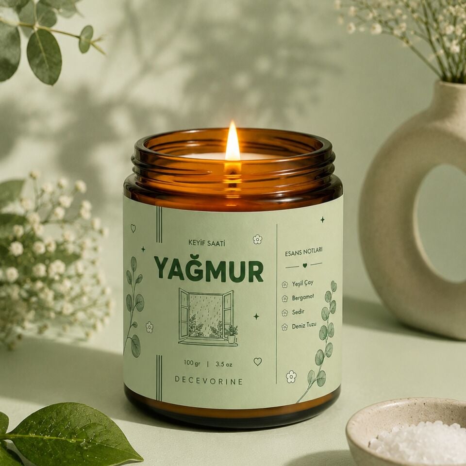 DECEVORINE Yağmur Kokulu Mum  100 Gr
