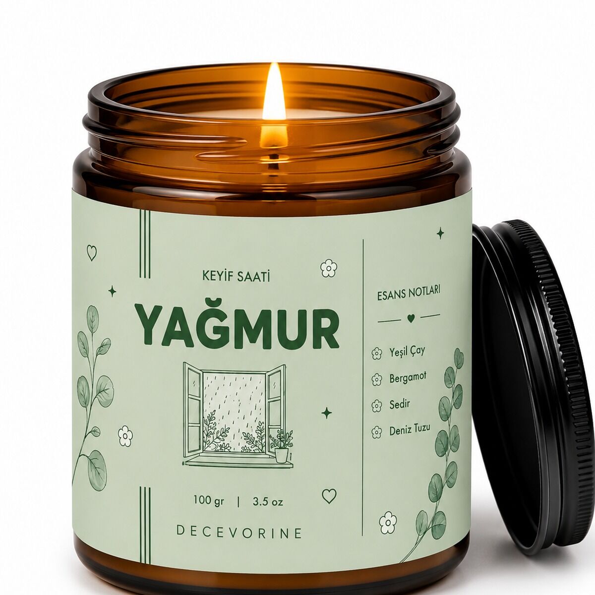 DECEVORINE Yağmur Kokulu Mum  100 Gr
