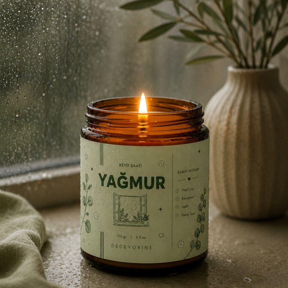 DECEVORINE Yağmur Kokulu Mum  100 Gr