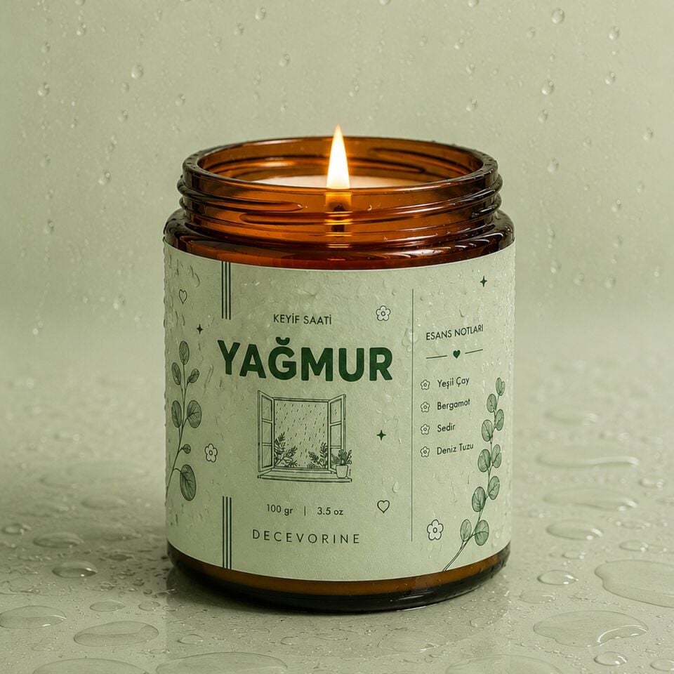 DECEVORINE Yağmur Kokulu Mum  100 Gr